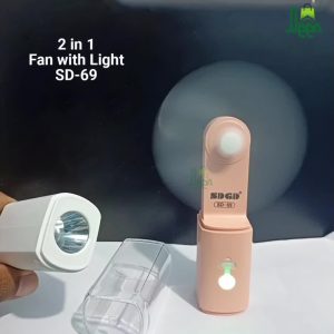 SD-69 USB Powerful Rechargeable Flexible Mini Portable Fan with Bright LED Light 500mA/DC5V Compact and Ergonomic Design