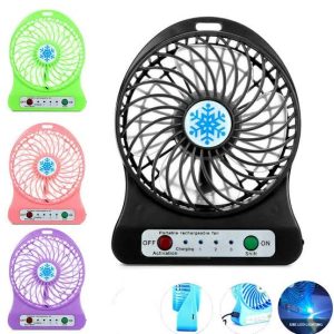 Portable Handheld Mini Rechargeable mini Fan Desk Creative Hand Dream Fan 3 Speed 1200mah Battery 5V Micro USB Charging Port