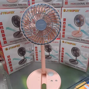 Jy Super JY-2215 Professional Rechargeable Portable Mini Folding Table Fan Strong Wind - AC/DC