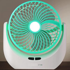 JY Super 1880 /1881 lithium rechargeable mini table fan with LED light JY-1880 - মিনি ফ্যান